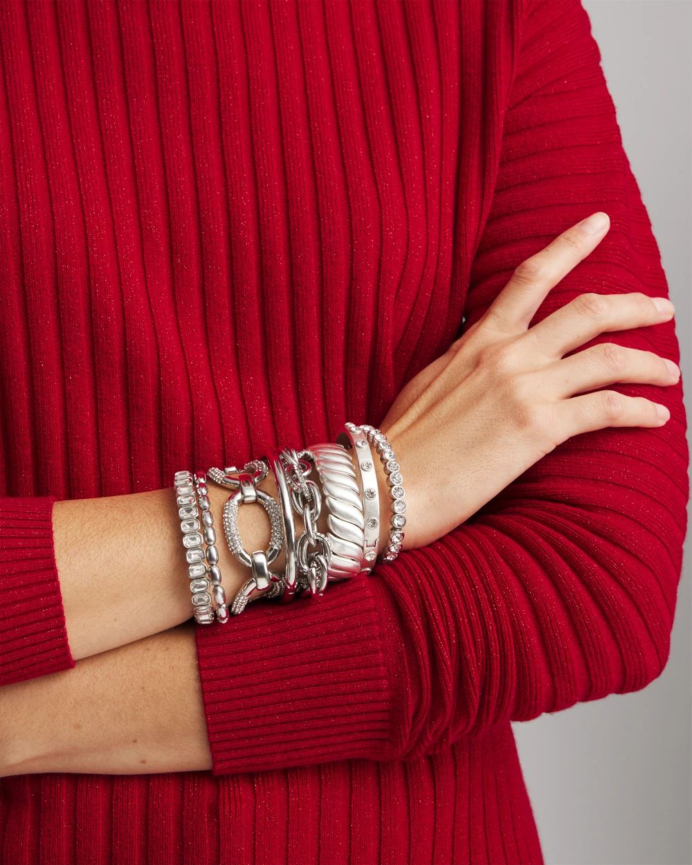 Large Pave Link Toggle Bracelet click to view larger image.