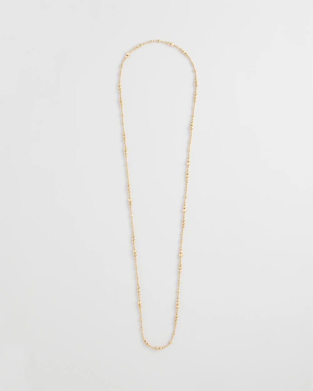 Goldtone Long Beaded Necklace