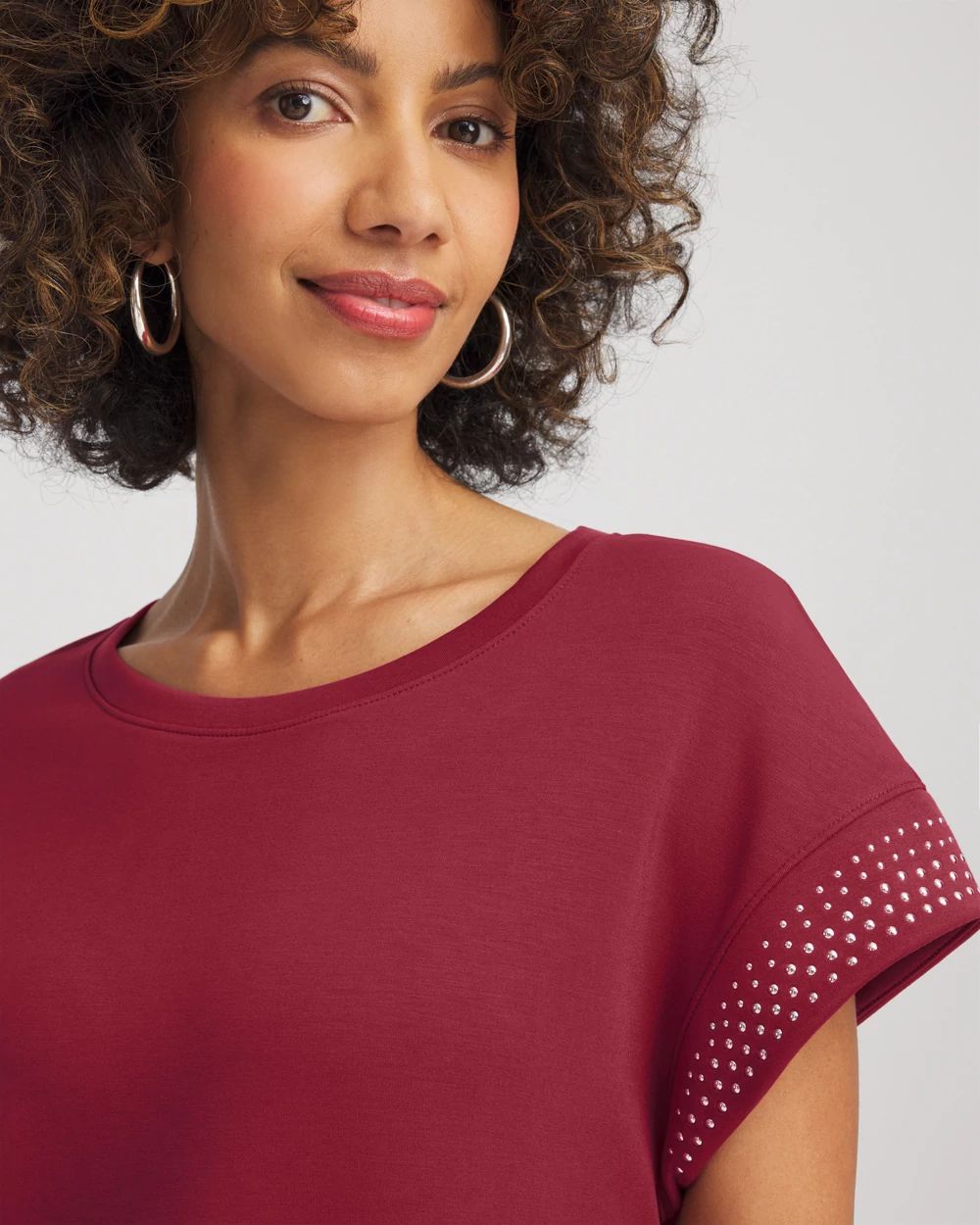 Zenergy® Embellished Short-Sleeve Top click to view larger image.