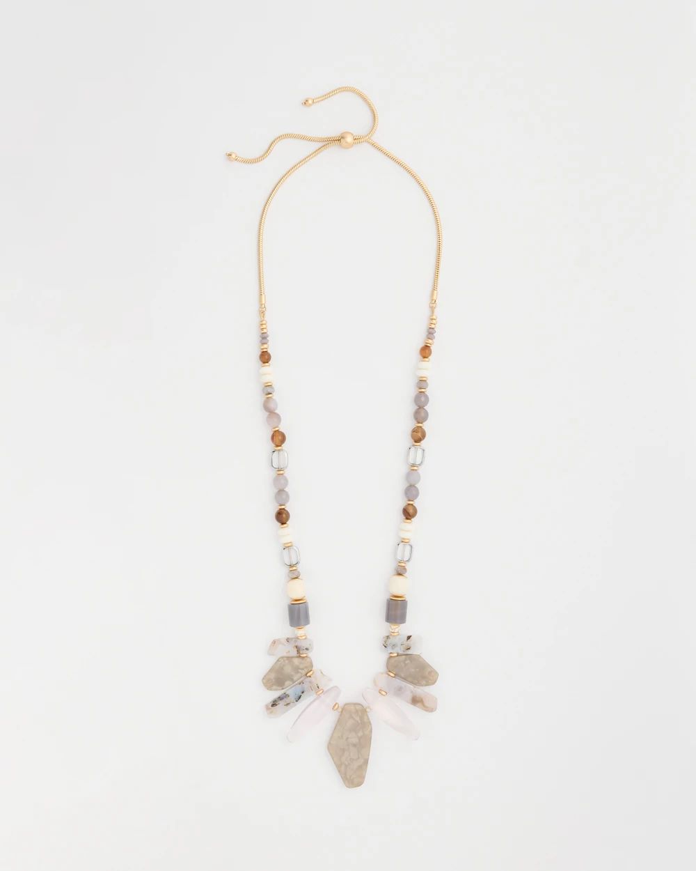 Adjustable Genuine Stone Neutral Necklace