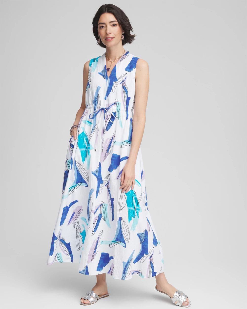 Sleeveless Gauze Maxi Dress