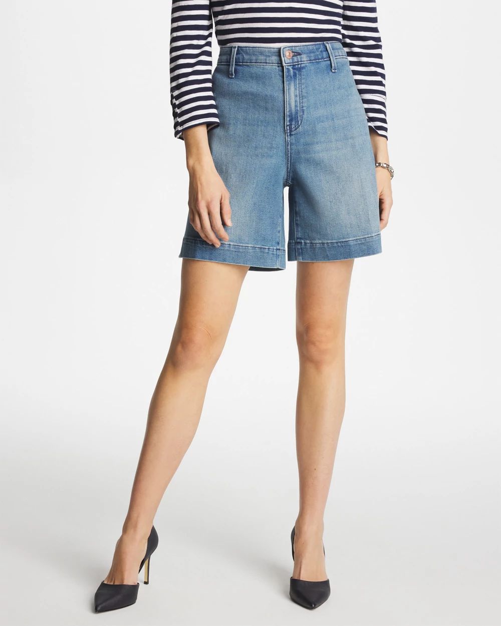 Denim Trouser Shorts