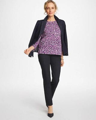 Printed Slub Button Detail Tee click to view larger image.