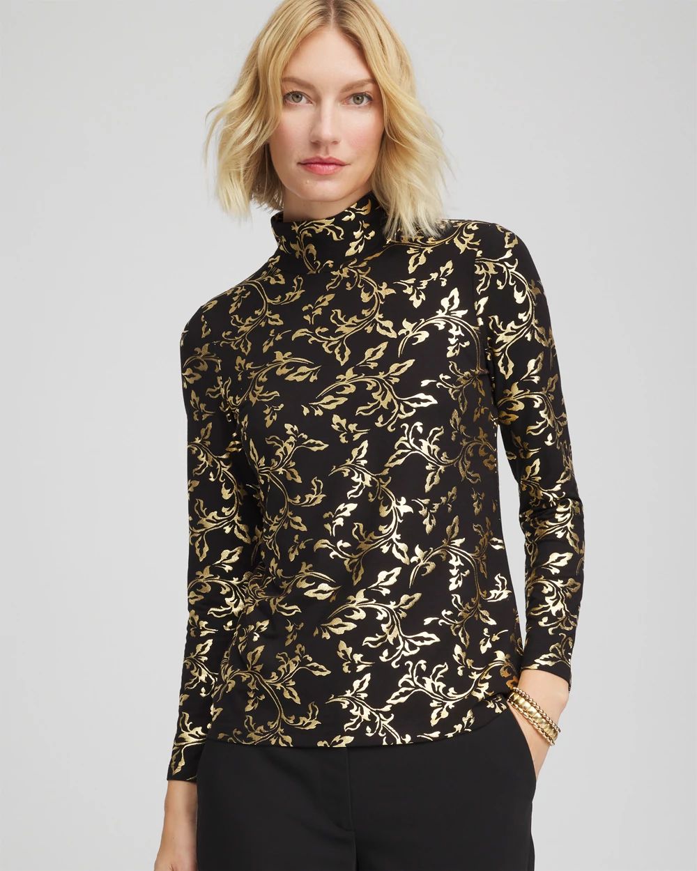 Touch of Cool™ Mockneck Layering Tee