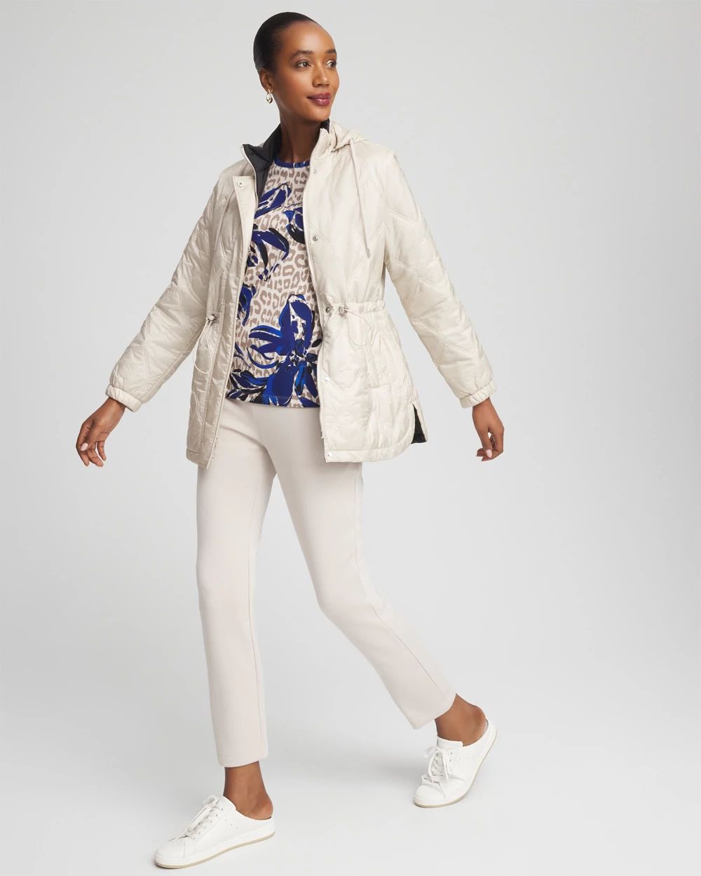 Zenergy® Water-Resistant Quilted Anorak Jacket click to view larger image.