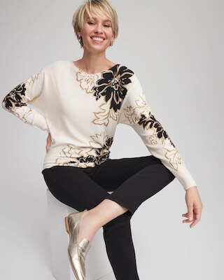 Ella Dolman Artisanal Pullover Sweater click to view larger image.