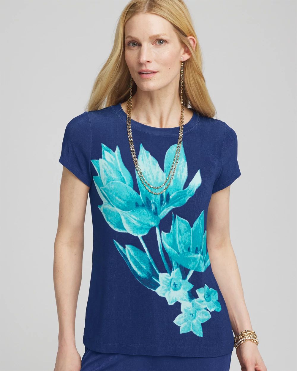 Travelers™ Wildflower Cap-Sleeved Top