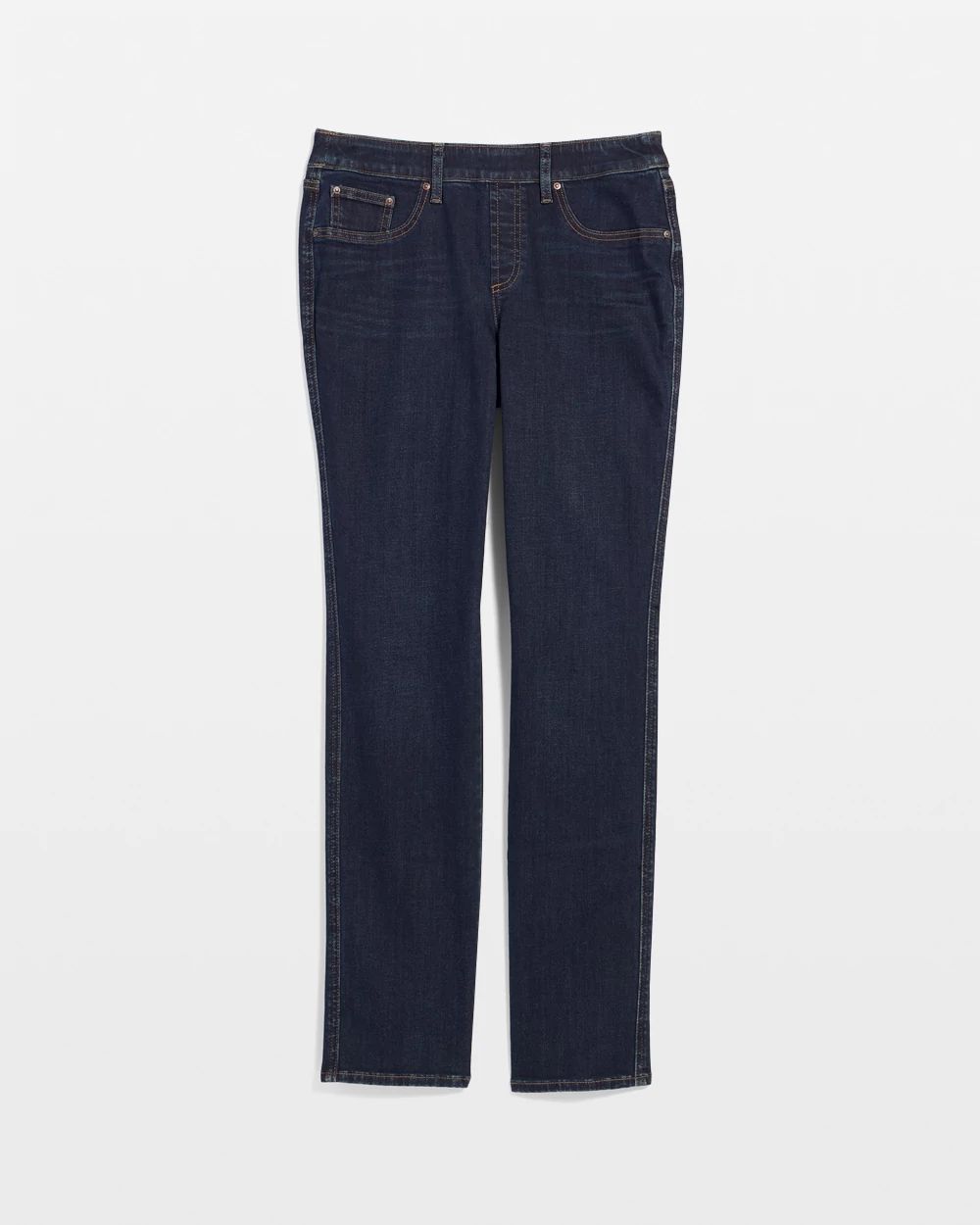 Pull-On Straight Jeans