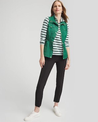 Zenergy® UPF Striped Mock Neck Golf Top click to view larger image.