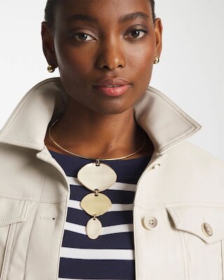 Linear Reversible Pendant Necklace click to view larger image.