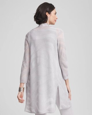 Travelers™ Zebra-Motif Metallic Cardigan click to view larger image.