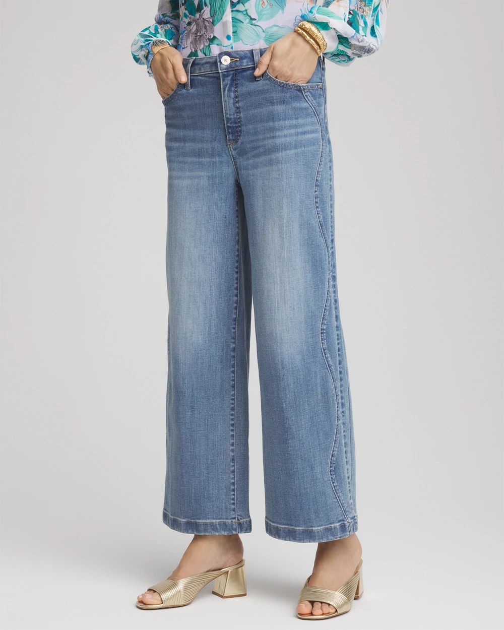 So Slimming® Wide Cropped Jeans