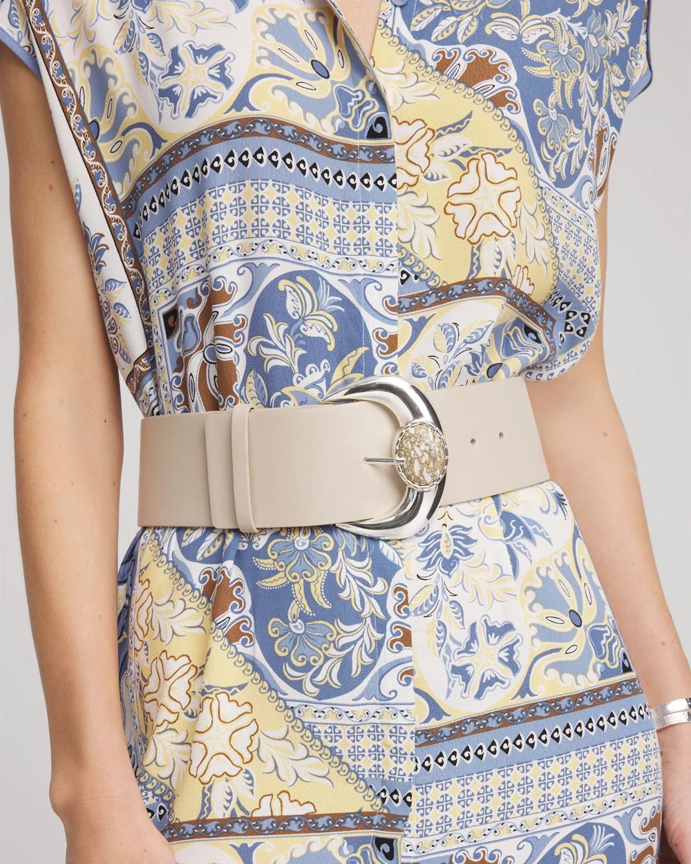 Wide Leather Trouser Belt