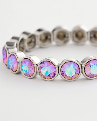Iridescent Jeweled Stretch Bracelet