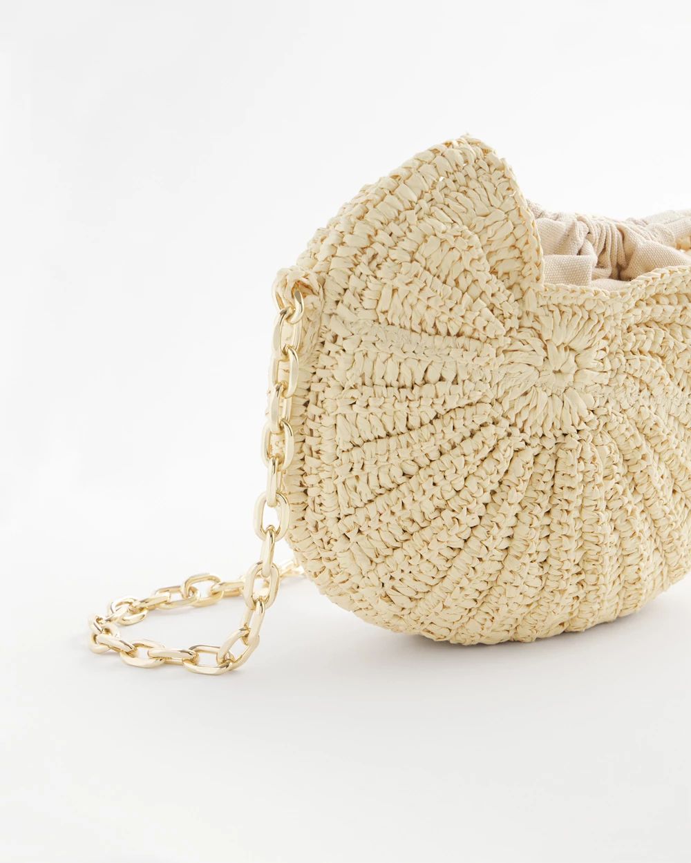 Raffia Crochet Conch Shell Bag click to view larger image.