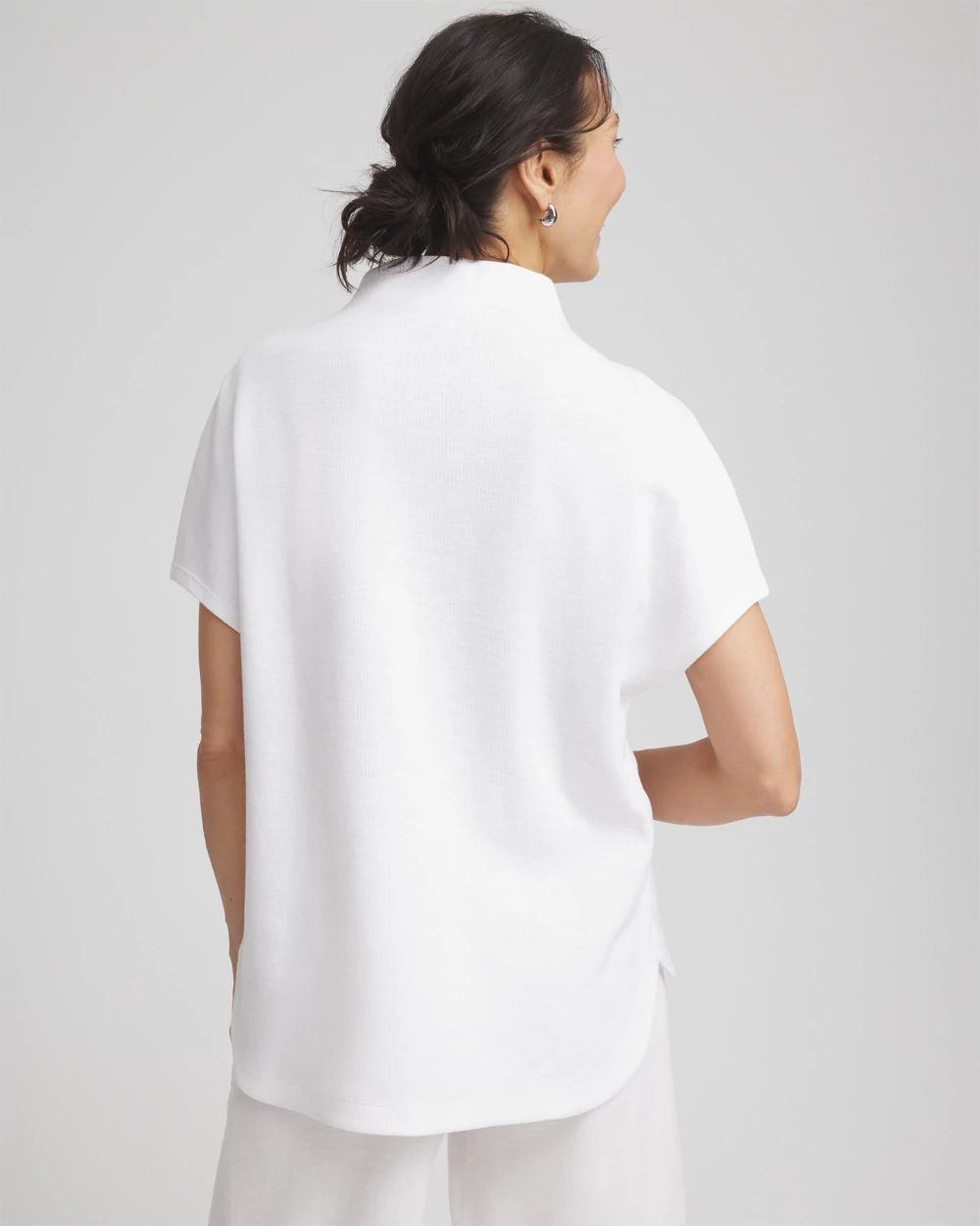 Zenergy® Beach Slub Funnel Neck Pullover Top