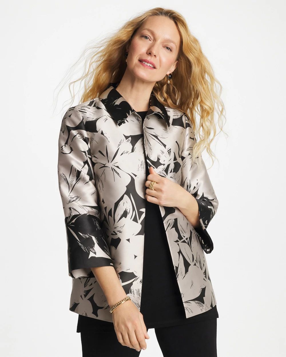 Travelers™ Collection Floral Jacquard Jacket