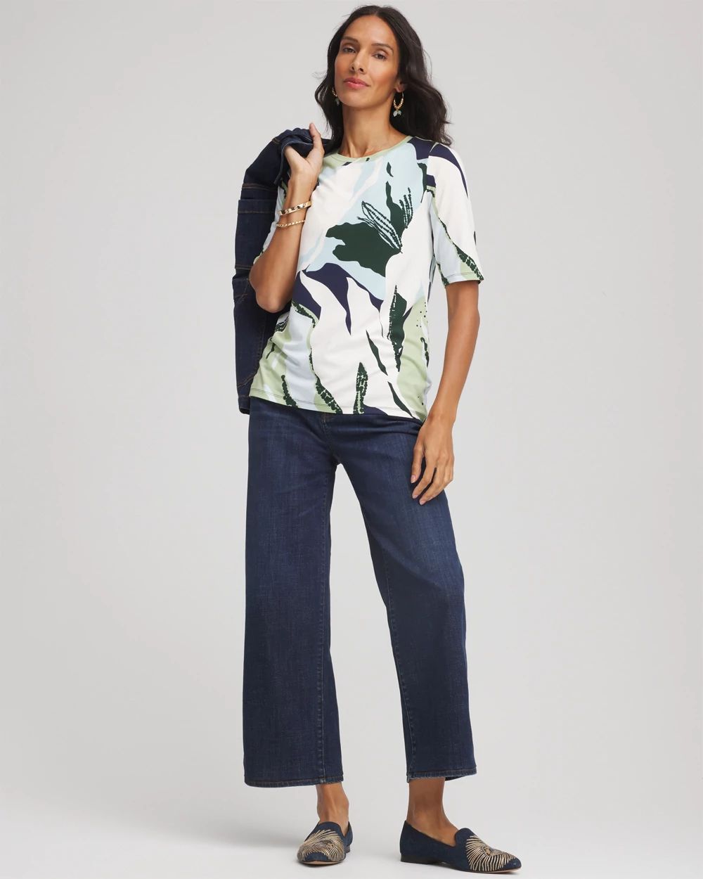 Touch of Cool™ Elbow-Sleeve Perfect Tee click to view larger image.