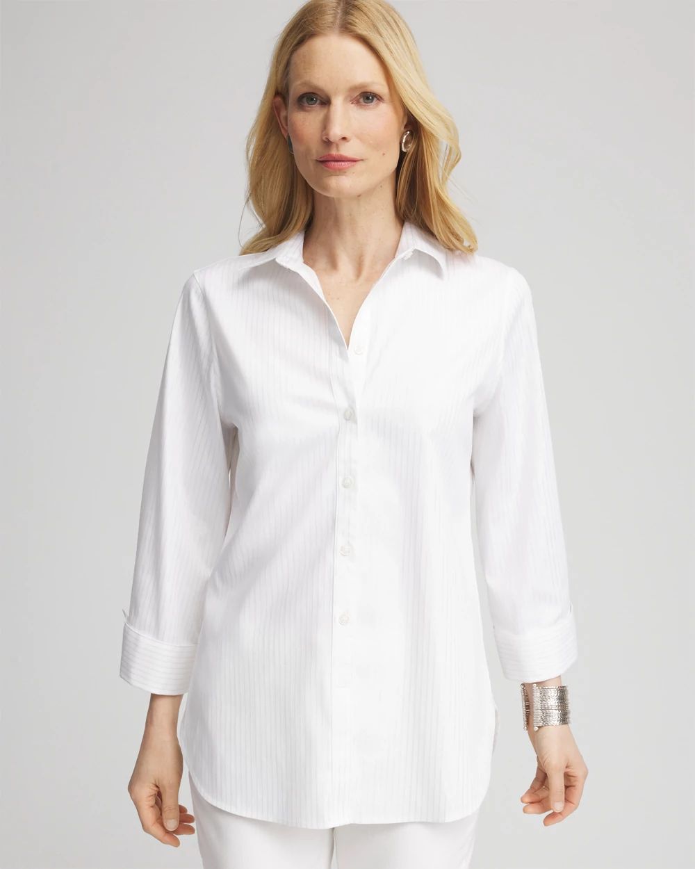 No Iron™ Lurex Stripe Shirt