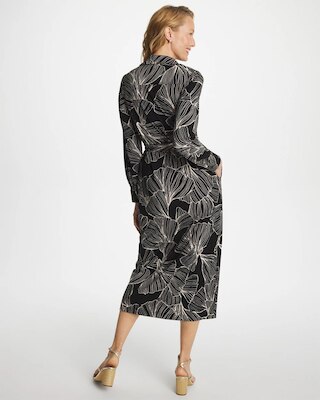 Printed Knit Shirtdress click to view larger image.