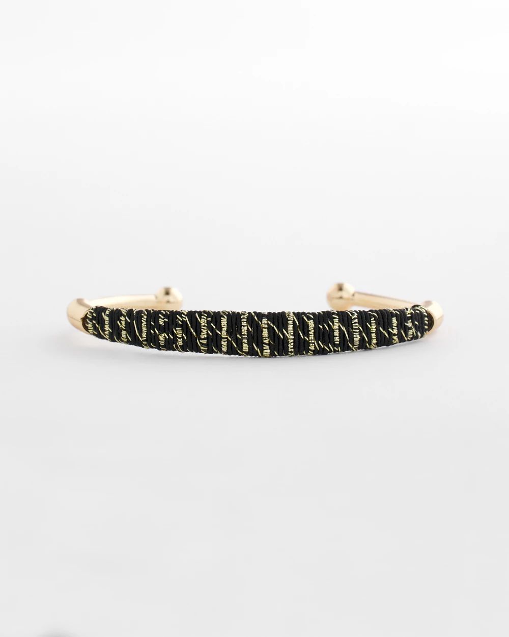 Thread Wrapped Cuff Bracelet