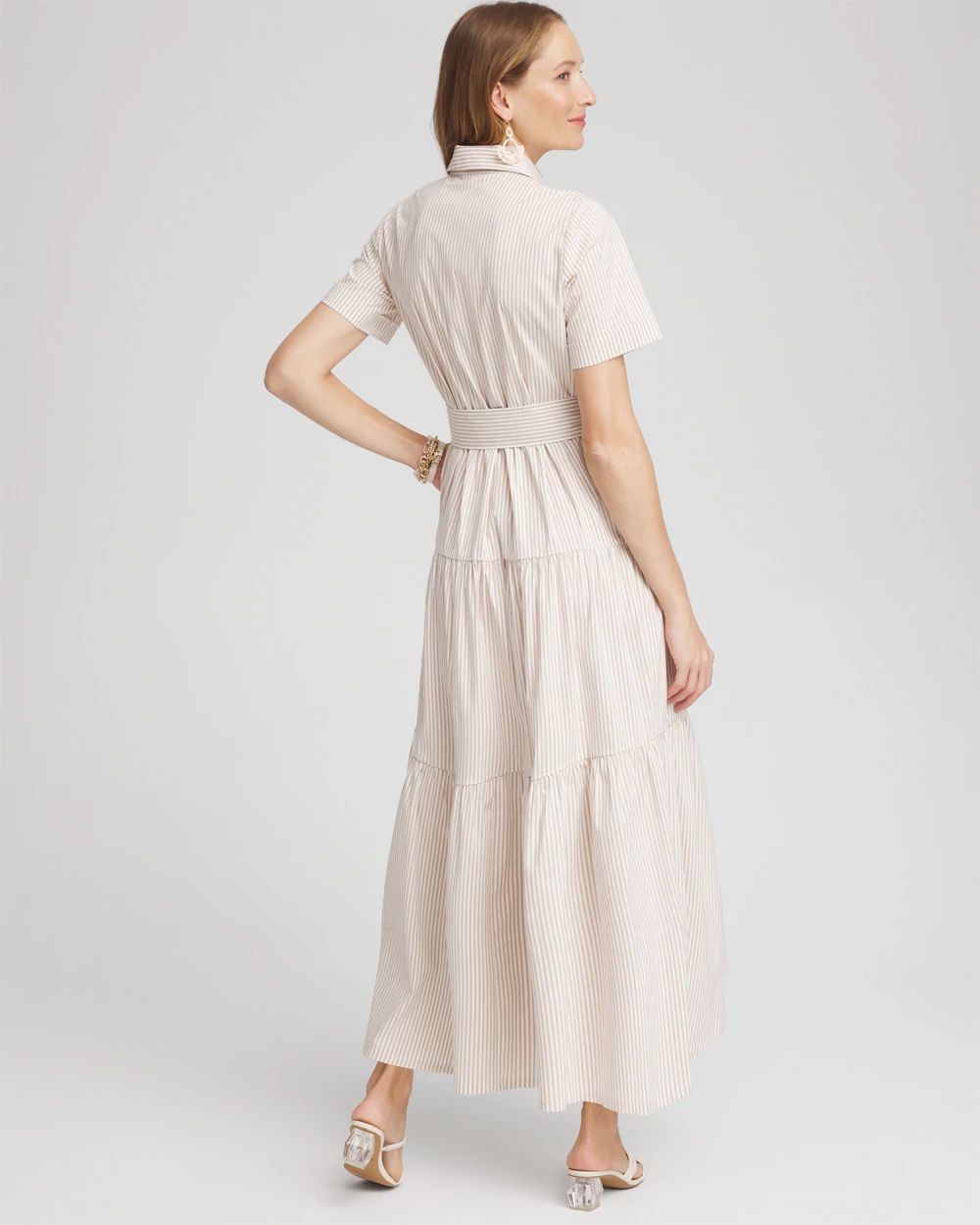 Poplin Stripe Shirt Dress