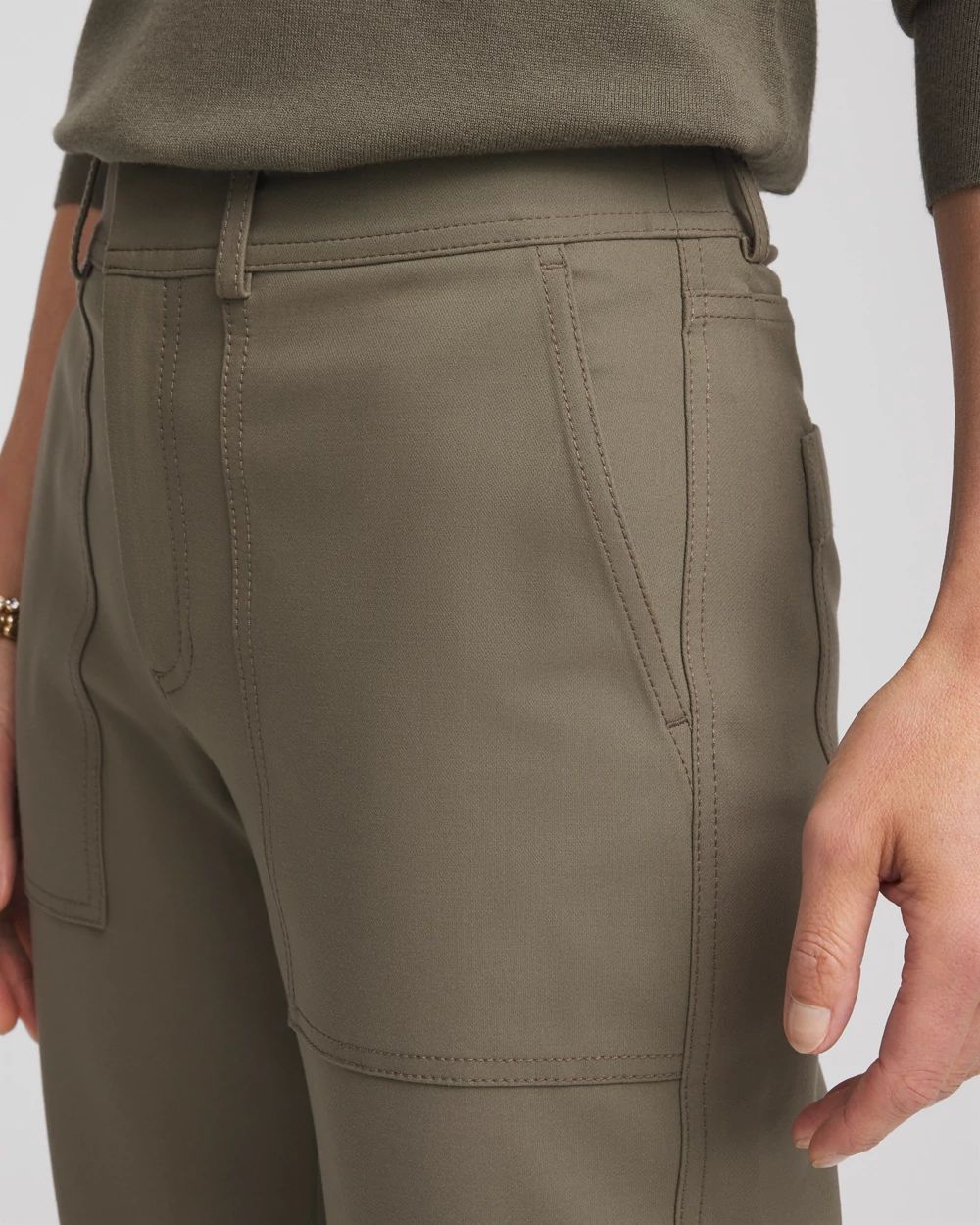 Petite Bi-Stretch Straight Ankle Pants click to view larger image.