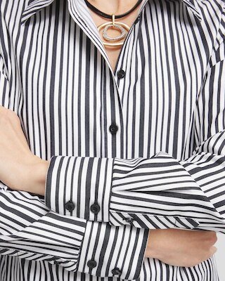 No Iron™ Shimmer Stripes Shirt click to view larger image.
