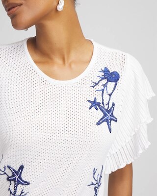 Ocean Motif Pullover Sweater click to view larger image.