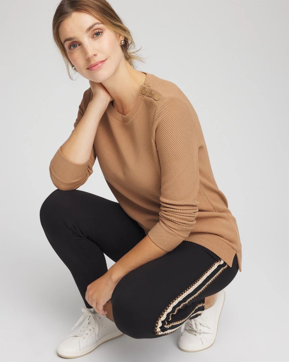 Zenergy® Ottoman Ribbed Tunic click to view larger image.