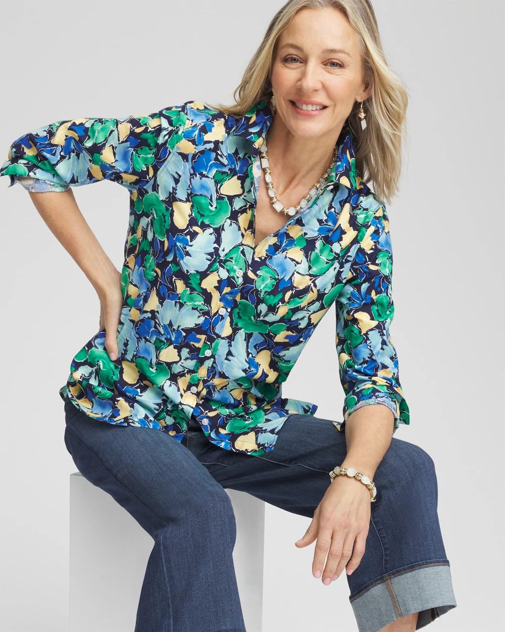 No Iron™ Multi Floral Shirt