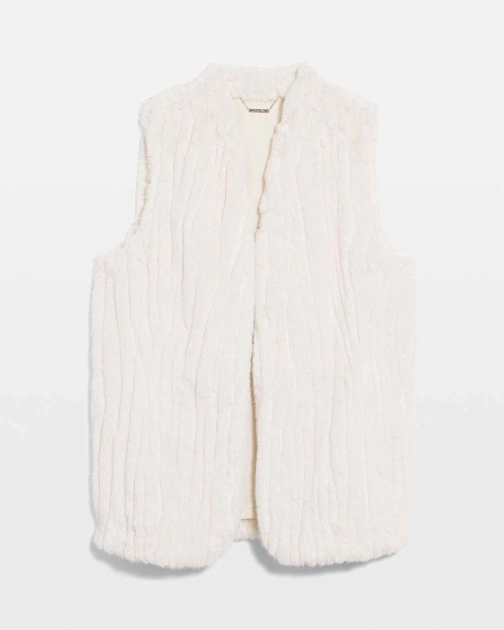 Elongated Faux Fur Vest click to view larger image.