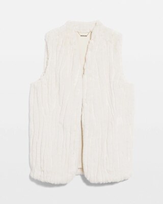 Elongated Faux Fur Vest click to view larger image.