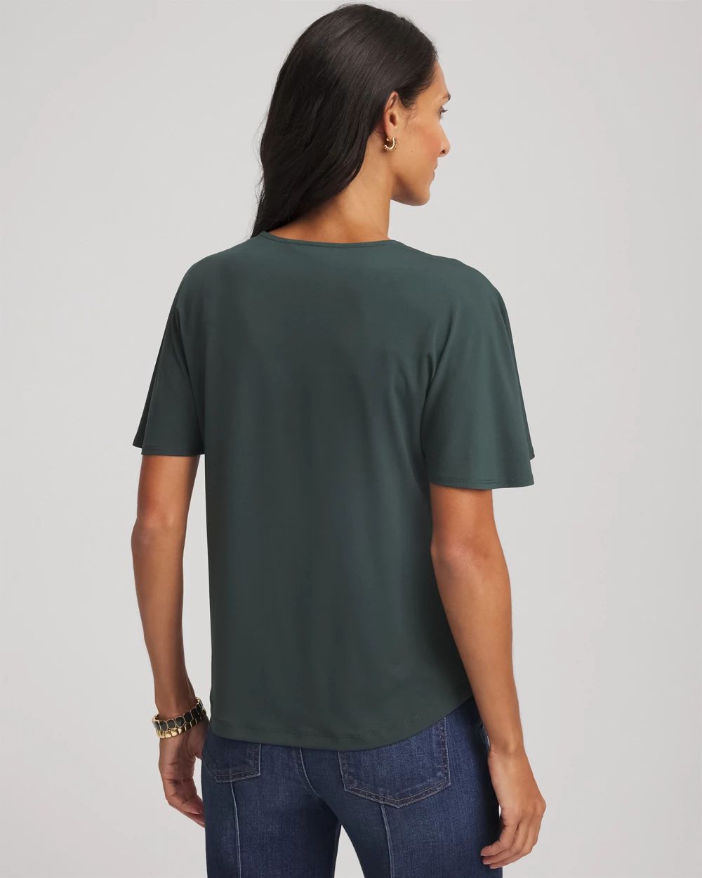 Jersey Knit Cowlneck Tee