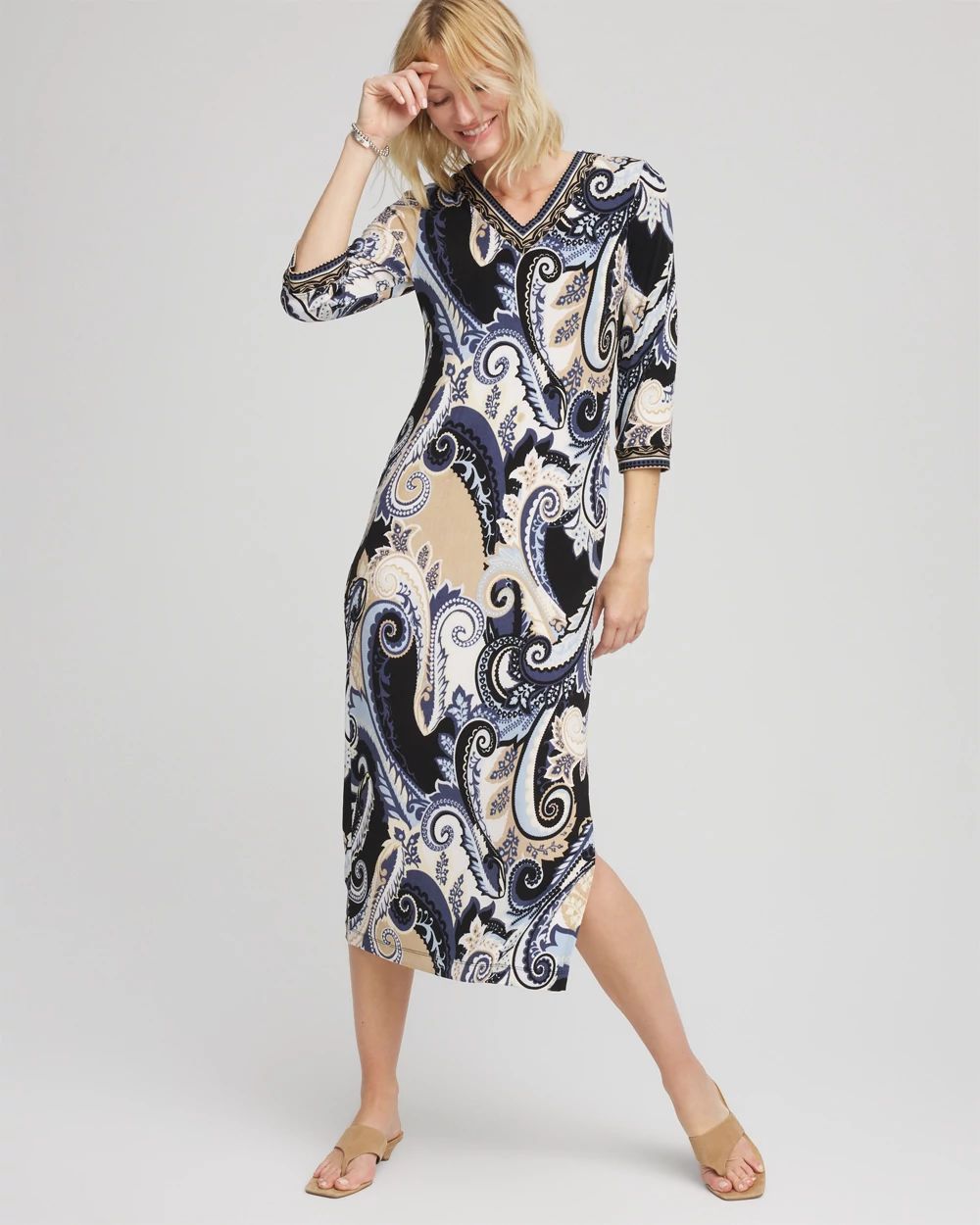 Travelers™ Paisley Maxi Dress click to view larger image.