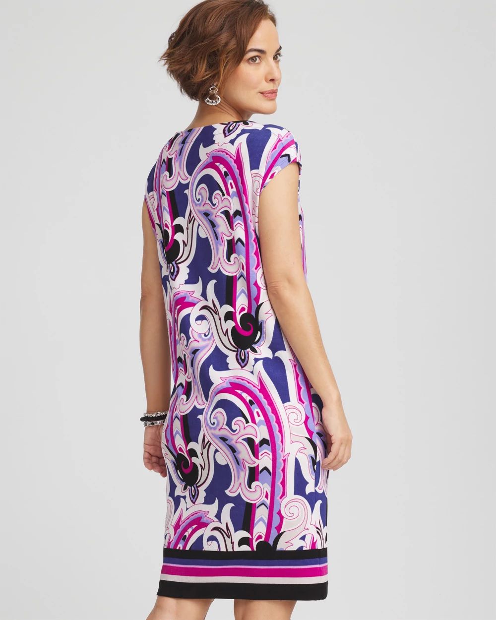 Travelers™ Paisley Cap-Sleeved Dress