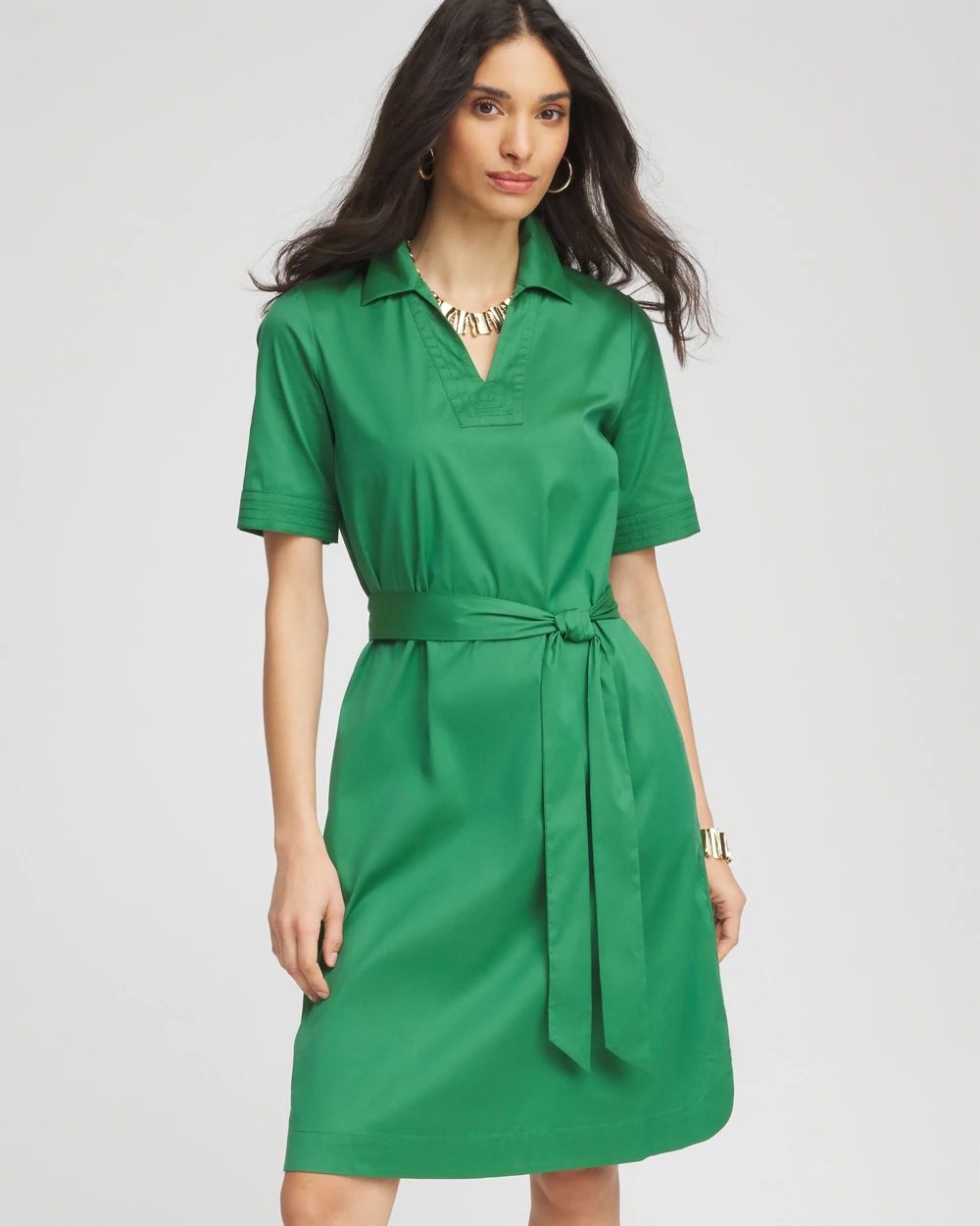 Shirttail Hem Popover Dress