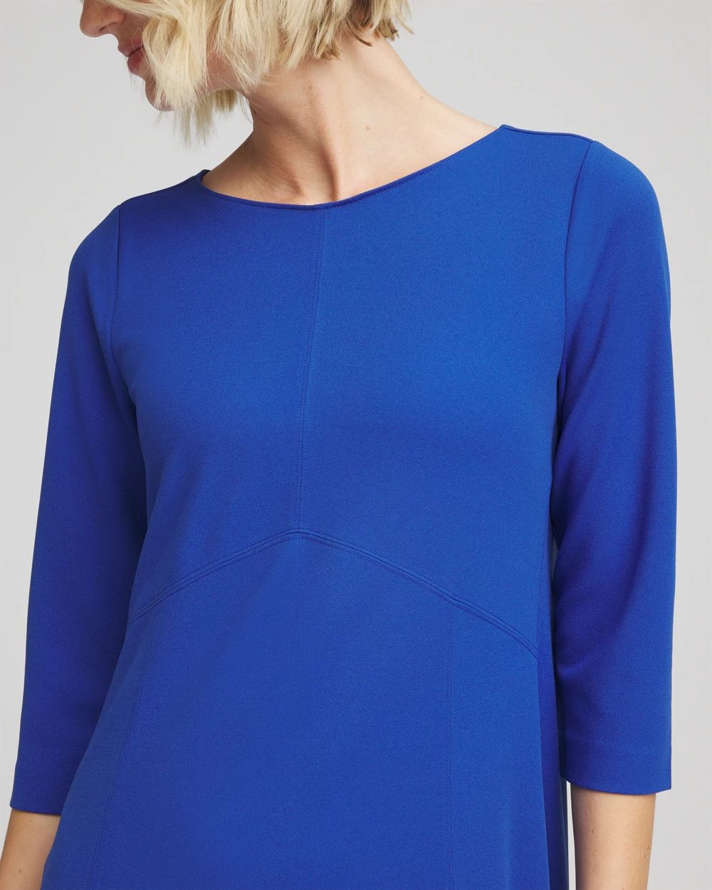 Seamed Crepe Maxi Dress