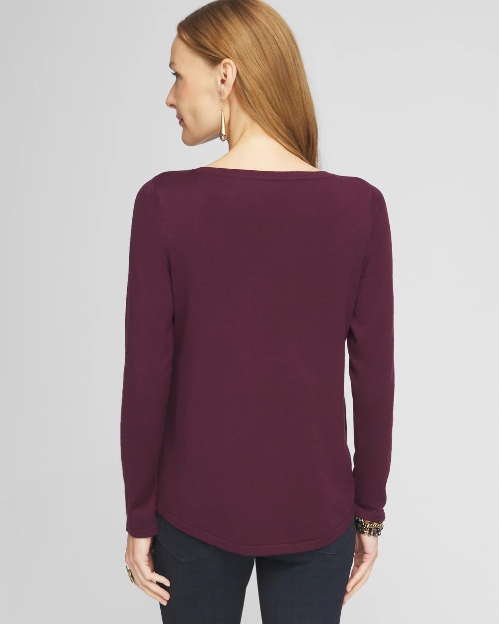 Caviar Bead Bateau Neck Sweater