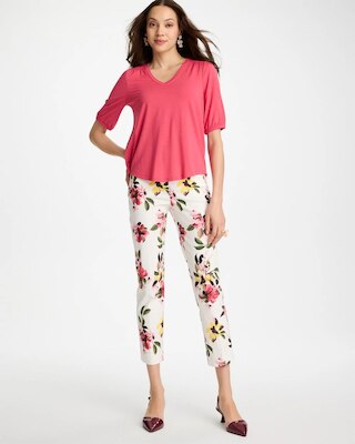 Shirred Elbow Sleeve Tee click to view larger image.