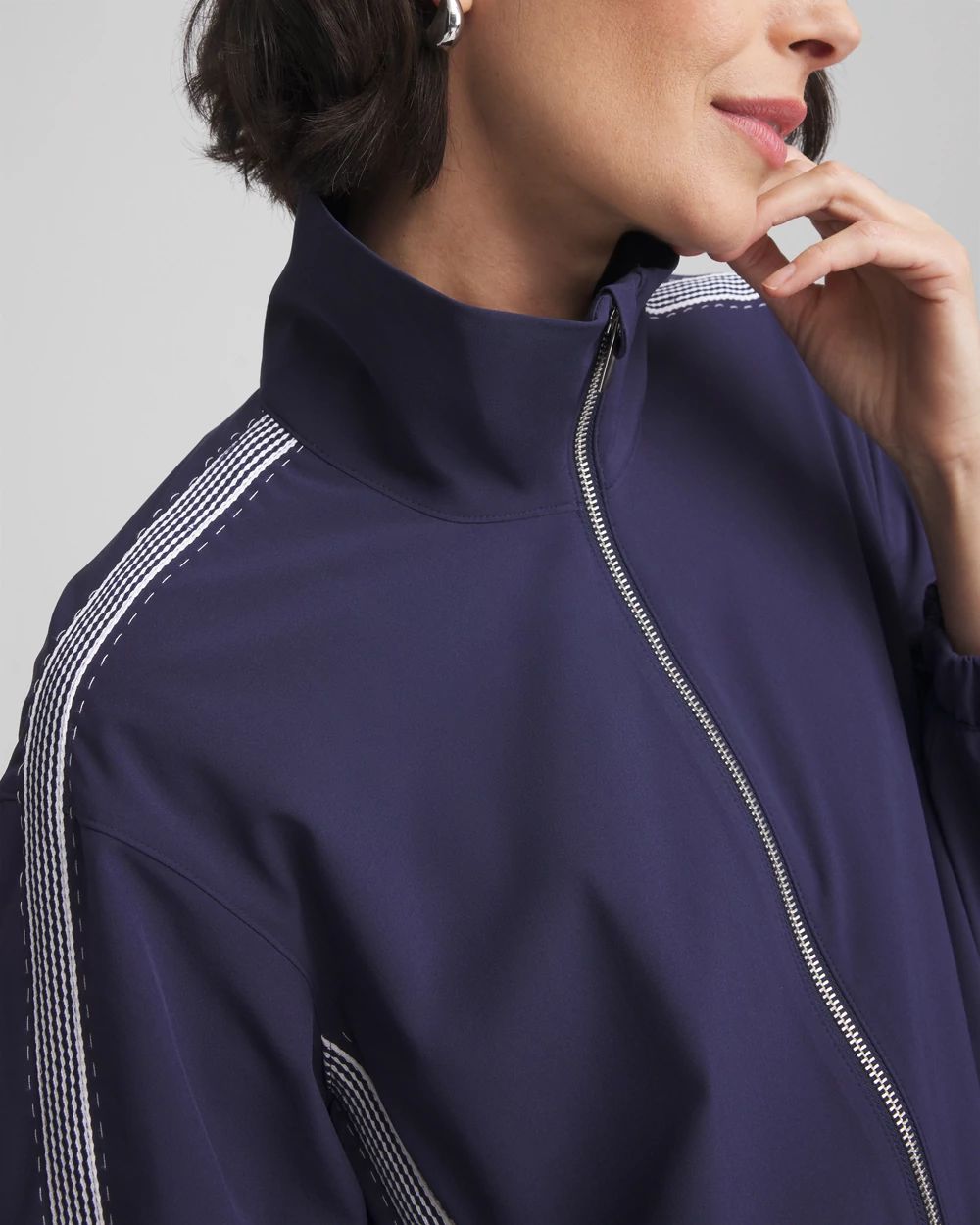 Zenergy® Zip-Front Striped Neema Jacket click to view larger image.