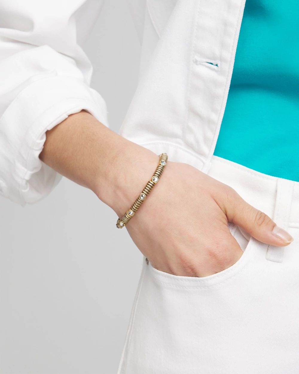 Goldtone Stretch Bracelet