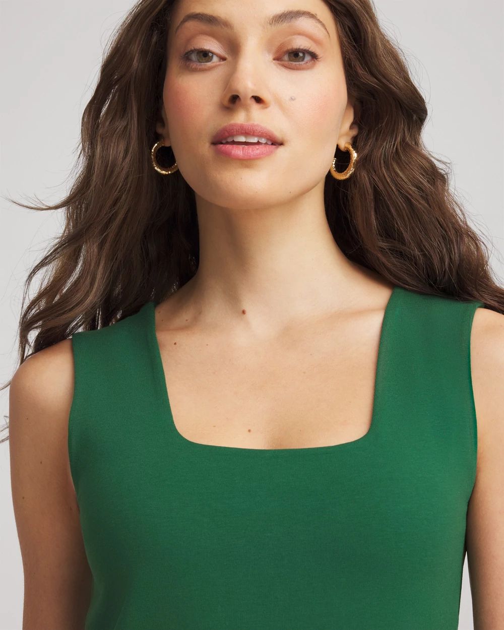 Contour Cotton™ Square Neck Tank click to view larger image.