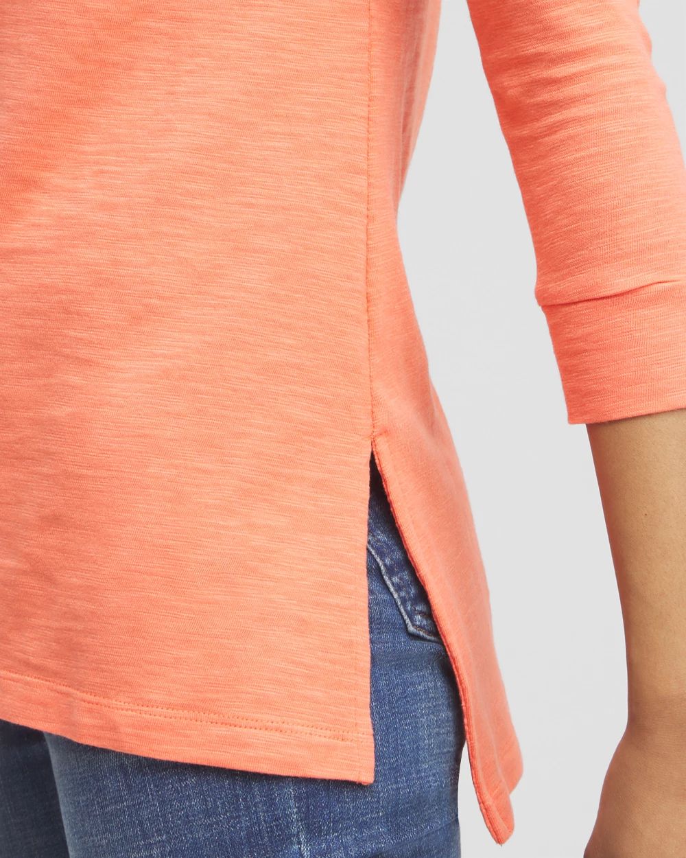 Henley Side Slit Tunic click to view larger image.