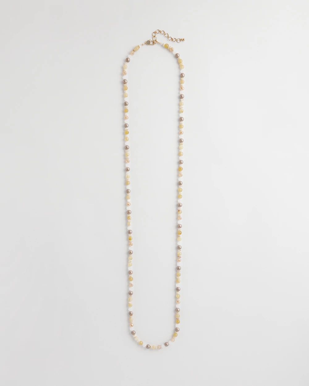 Neutral Long Layering Necklace