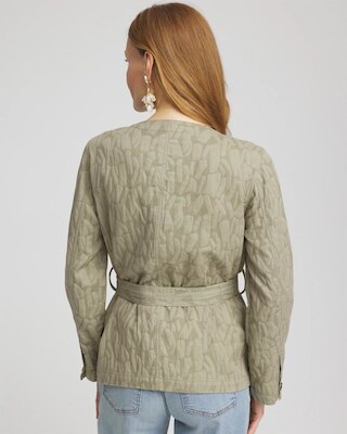 Jacquard Gauze Belted Field Jacket click to view larger image.