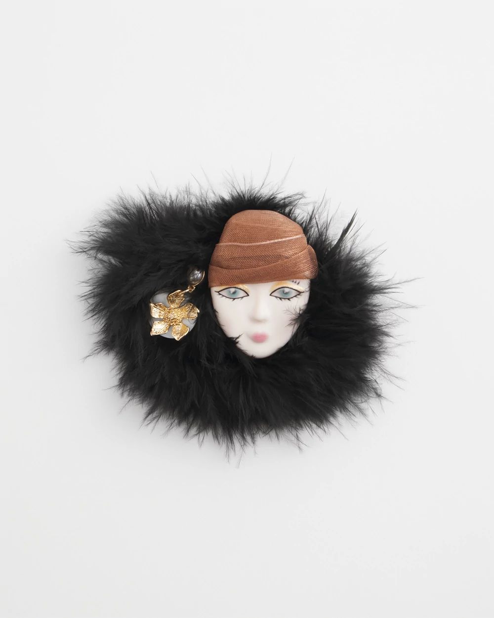 Feathered Lady Brooch