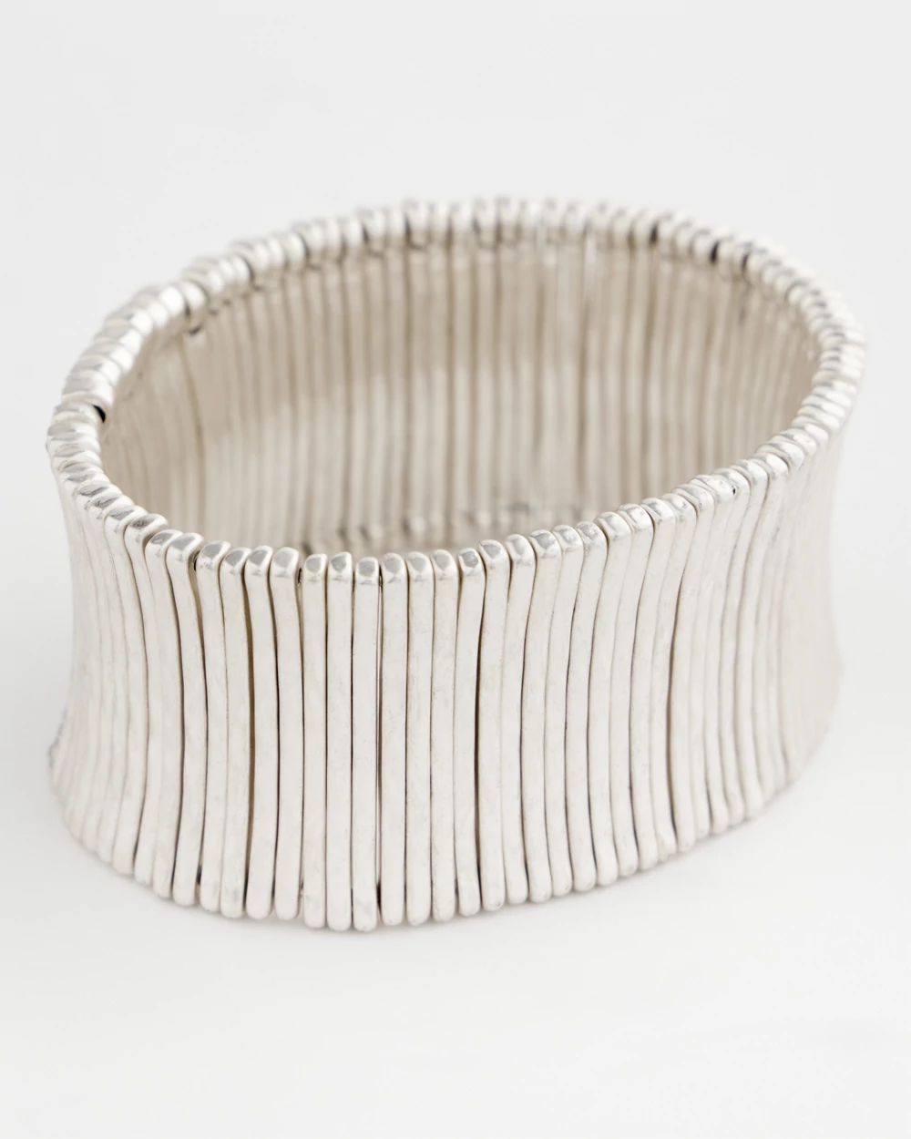 Silver Pave Slice Bracelet