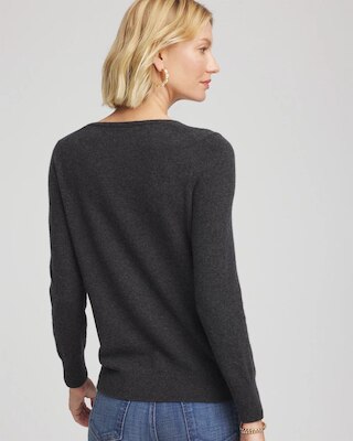 Relaxed V-Neck Cashmere Sweater click to view larger image.