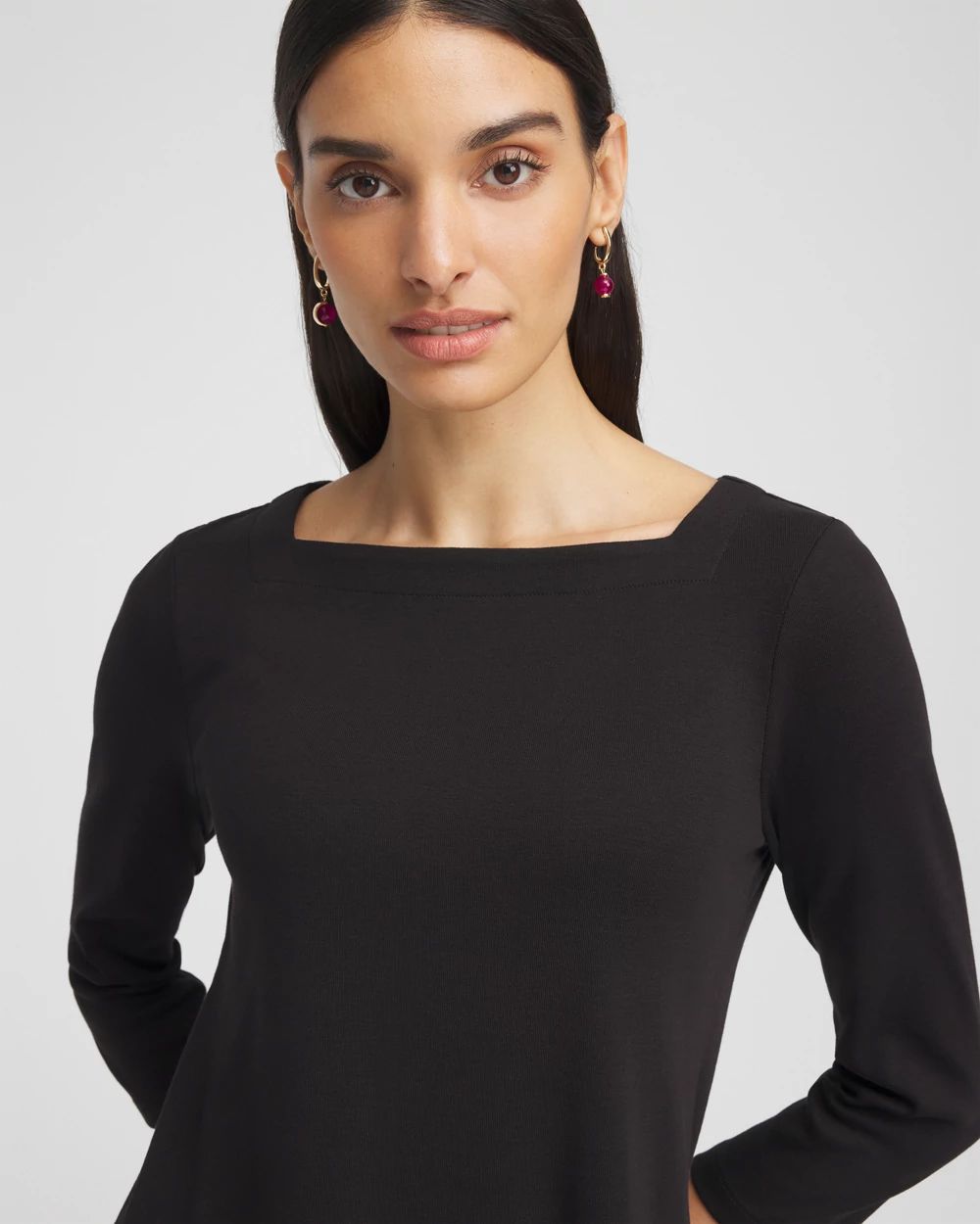 Pima Cotton Square-Neck Tunic